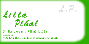 lilla plhal business card